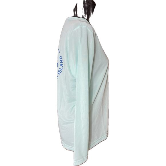 HIHO NWT VI Compass UPF 50+ N S E W Surf Shirt St John Virgin Islands Blue XS - Picture 4 of 7